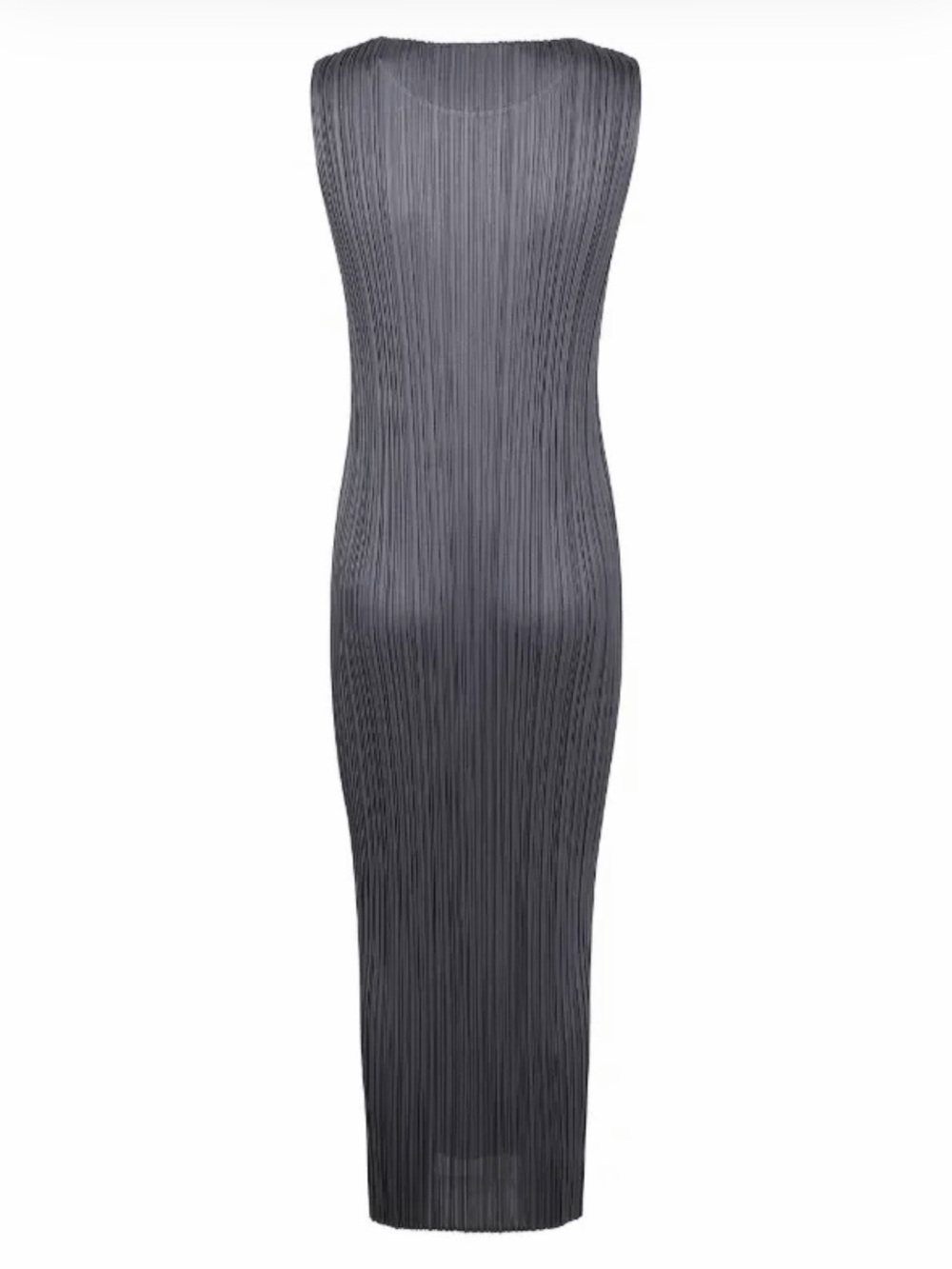 NWOT Issey Miyake Pleats Please Gray Pleated Midi Dress - Picture 3 of 8